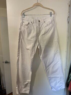 🤍 Zara White High Rise Straight Leg Jeans Size 12 EUR 44